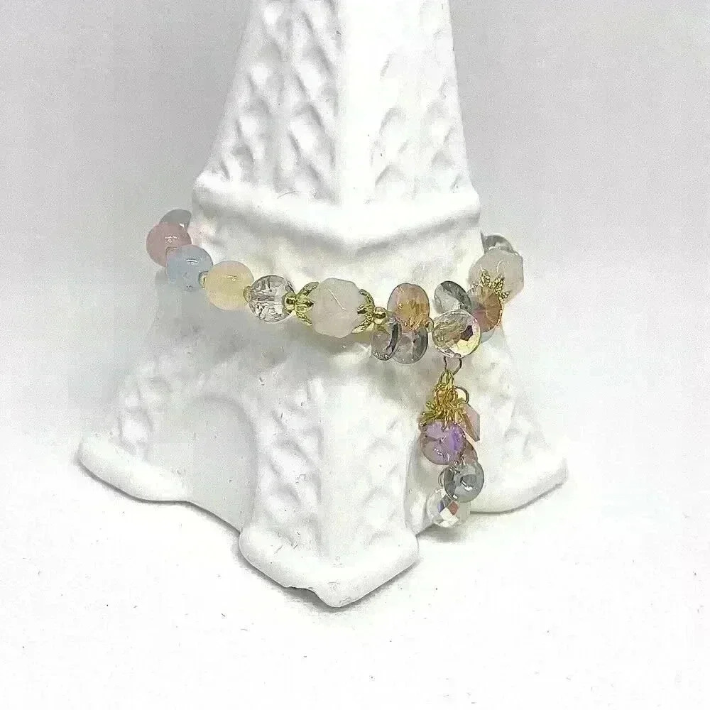 Flower Charm Crystal Bracelet - Picture 3 of 10